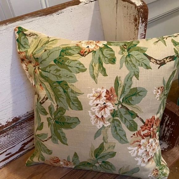 Custom Made Floral Accent Pillow Cover - Picture 2 of 8